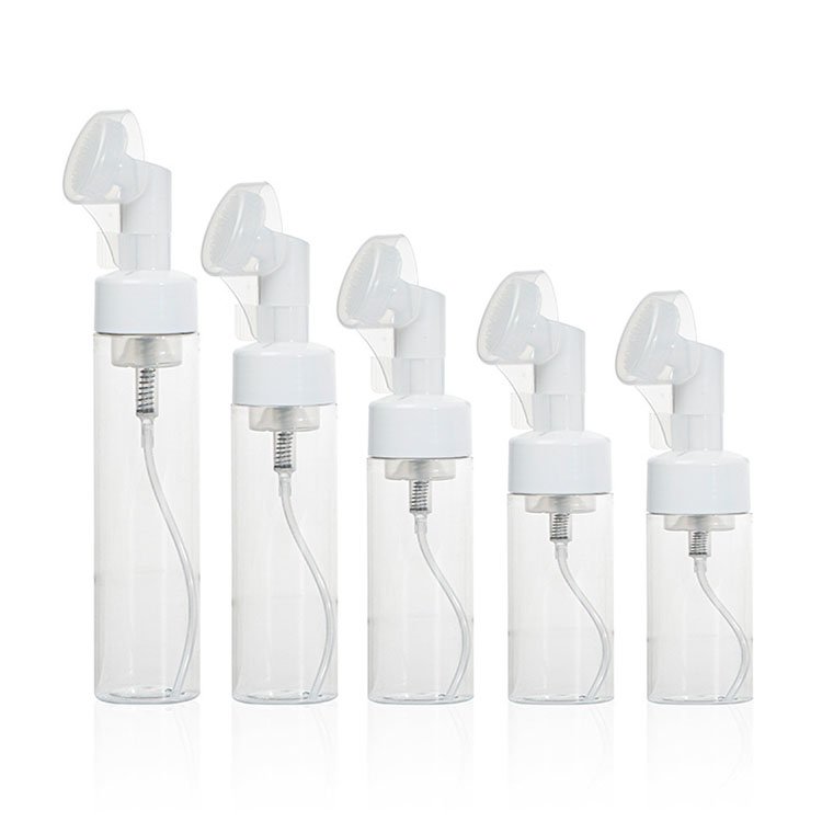 YS Soap Foaming Bottle Facial Cleanser Foam Maker Bottle with Silicone Clean Brush Portable Facewashing Mousse Foam Bottles