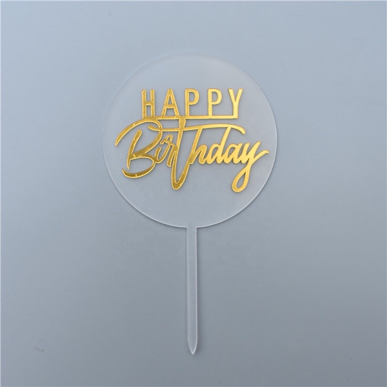 2021 products dropshipping service 5 pcs 5 inches clear acrylic cake topper blank round birthday cake toppers
