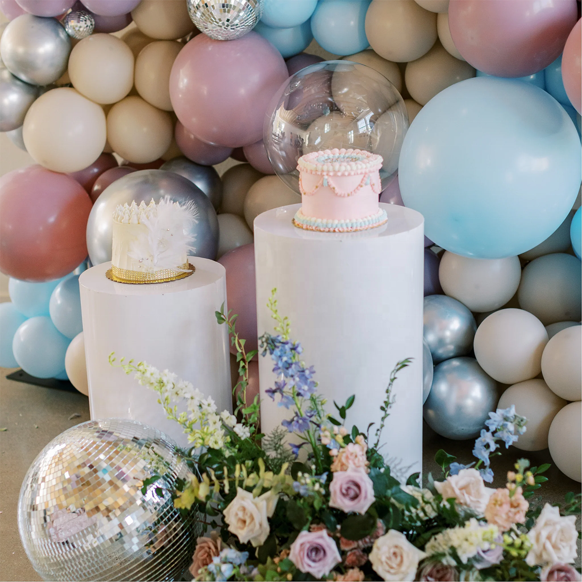 KDW Wedding Event Decoration supplies plinth props round cylinder pedestal stand Cake Cylindrical Dessert Table