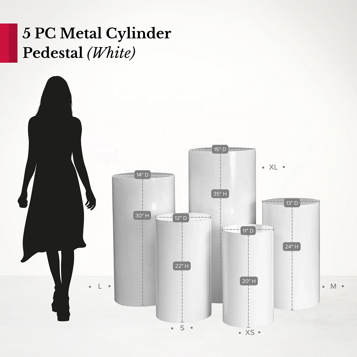 KDW Wedding Event Decoration supplies plinth props round cylinder pedestal stand Cake Cylindrical Dessert Table