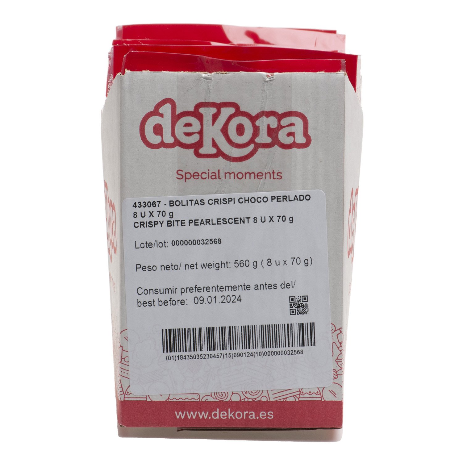 Dekora Brand Display 8 Blisters Mini Chocolate Crispy Bites Mixed 70Gram Topping For Cake Decoration