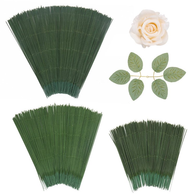 Hot Sale 100 Sticks a Pack Flower Stem Wire Baking Tools Cake Decorating Supplies Handmade Green Wire DIY Accessories