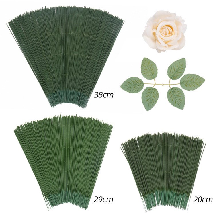Hot Sale 100 Sticks a Pack Flower Stem Wire Baking Tools Cake Decorating Supplies Handmade Green Wire DIY Accessories