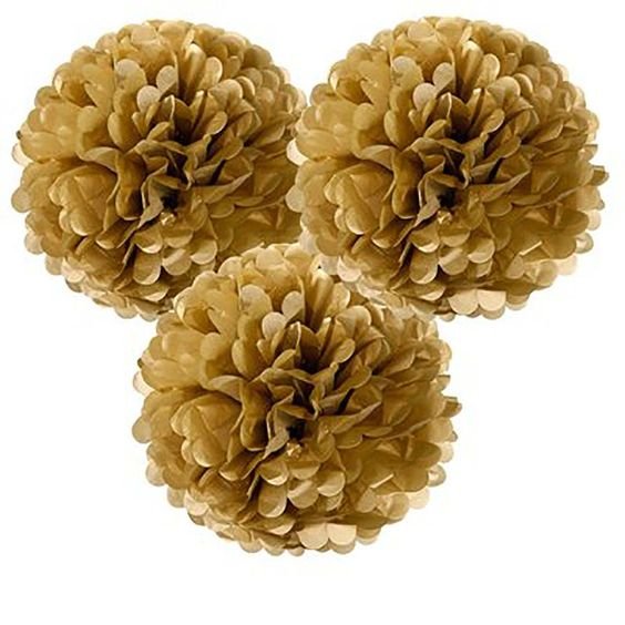 Happy birthdays Decoration paper Flowers Tissue Paper Pom Poms for Party Decoration