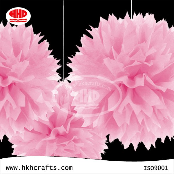 Happy birthdays Decoration paper Flowers Tissue Paper Pom Poms for Party Decoration
