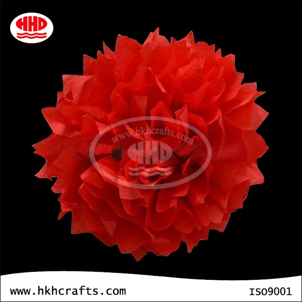 Happy birthdays Decoration paper Flowers Tissue Paper Pom Poms for Party Decoration