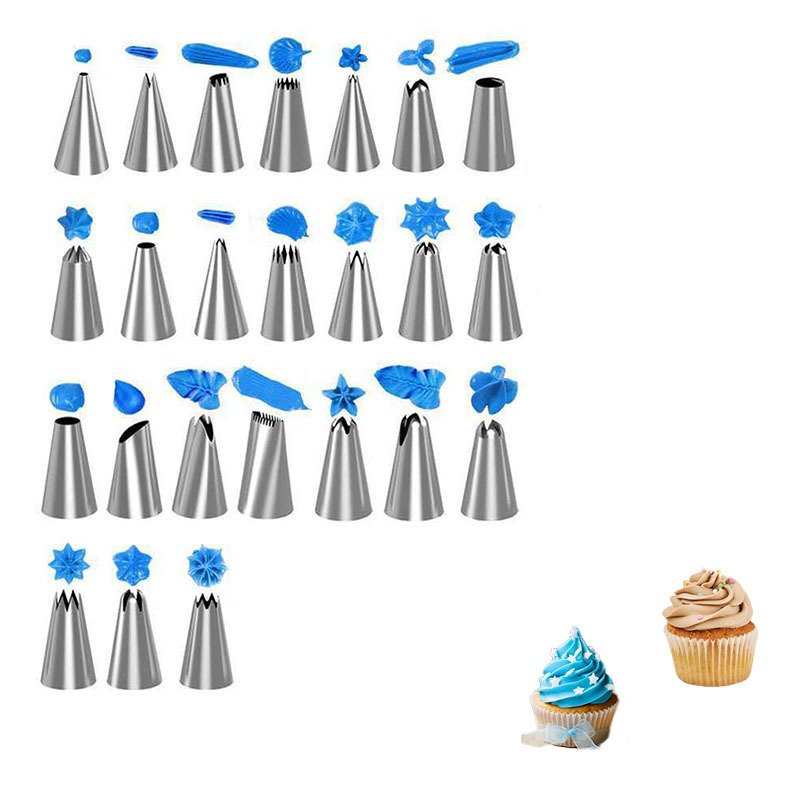 25 pcs icing tips Cake Decorating Supplies Kit Tools Pastry DIY Cake Dessert Cupcakes Frosting