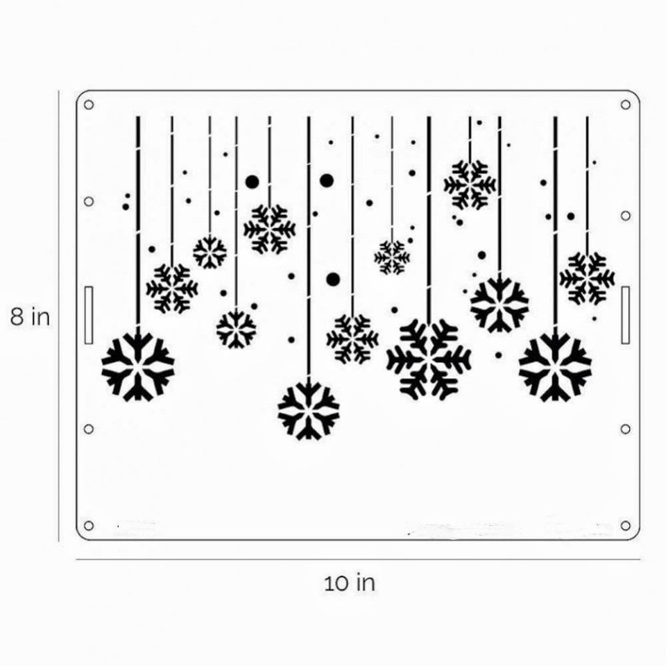 2024 New Cake Template Environmentally friendly PET hollowed-out spray Christmas baking Supplies Decorating Tools