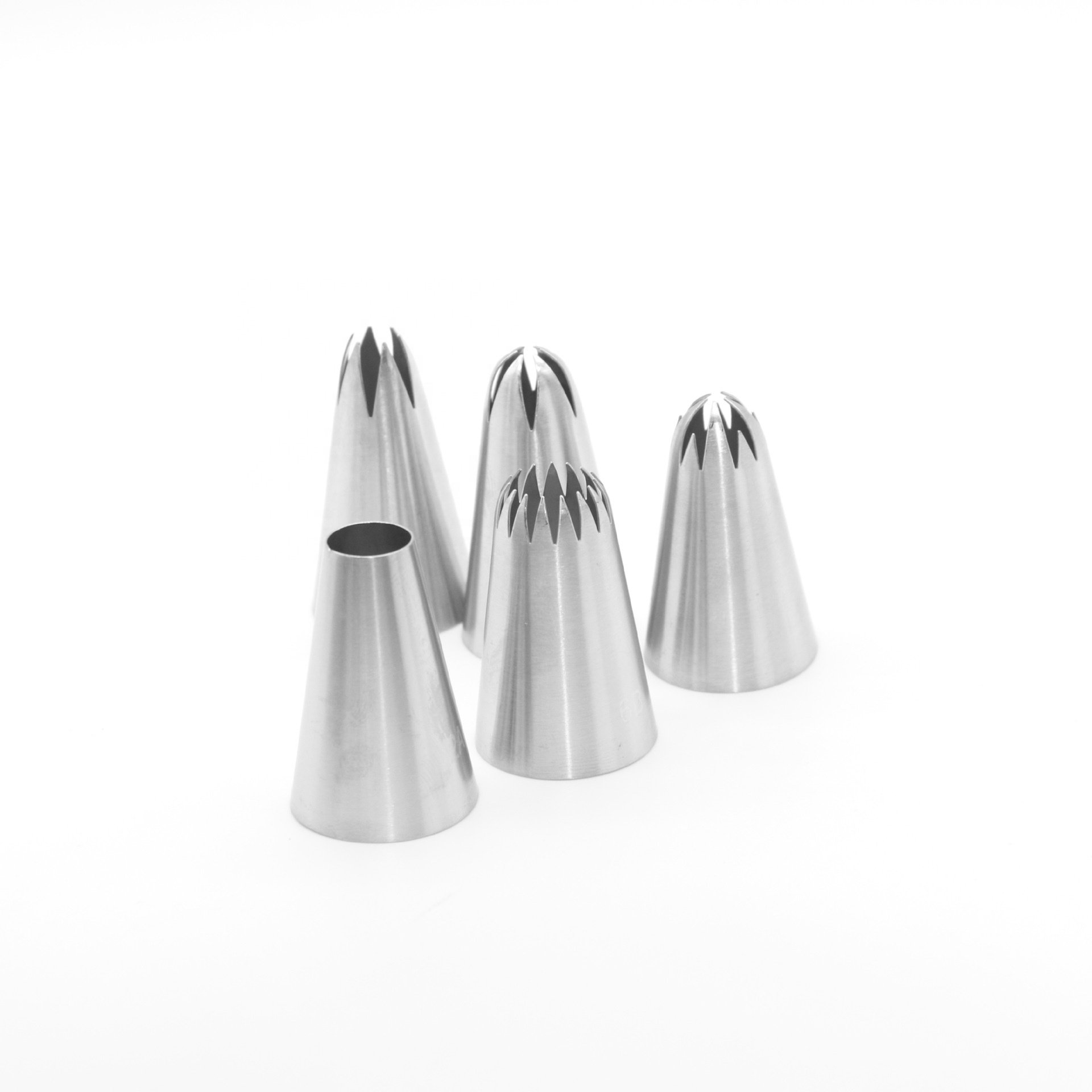 Cream Piping Nozzles 2F 2A 2D 1M 6B Cake Decorating Tools Seamless 304 Stainless Steel Medium Bean Cookies Icing Piping Tips