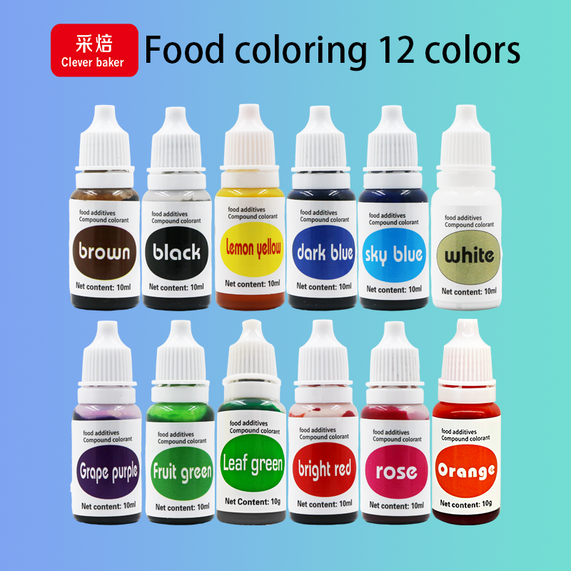 Hot Sale Sky Blue Edible Food Dye Liquid Cake Coloring Colorant in Halal Bottle Packaging