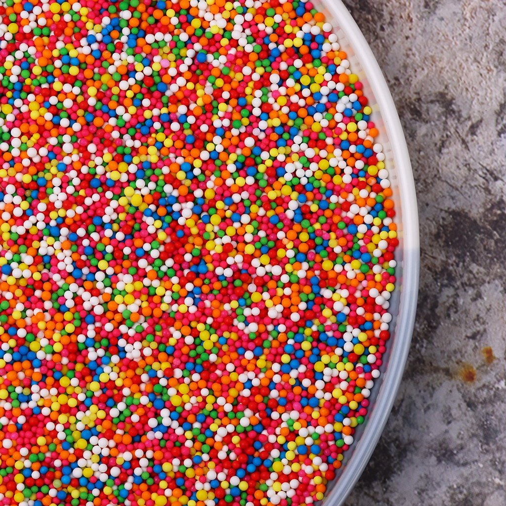 LOVEBAKERY 1KG Bag Package Without E171 Wholesale 2mm Sugar Nonpareils Sprinkles dragees edible Cake Decoration