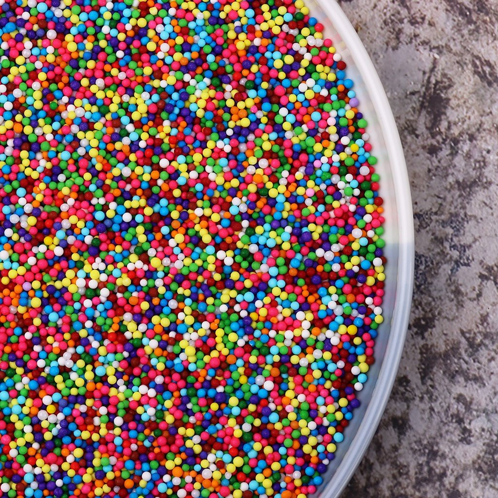 LOVEBAKERY 1KG Bag Package Without E171 Wholesale 2mm Sugar Nonpareils Sprinkles dragees edible Cake Decoration