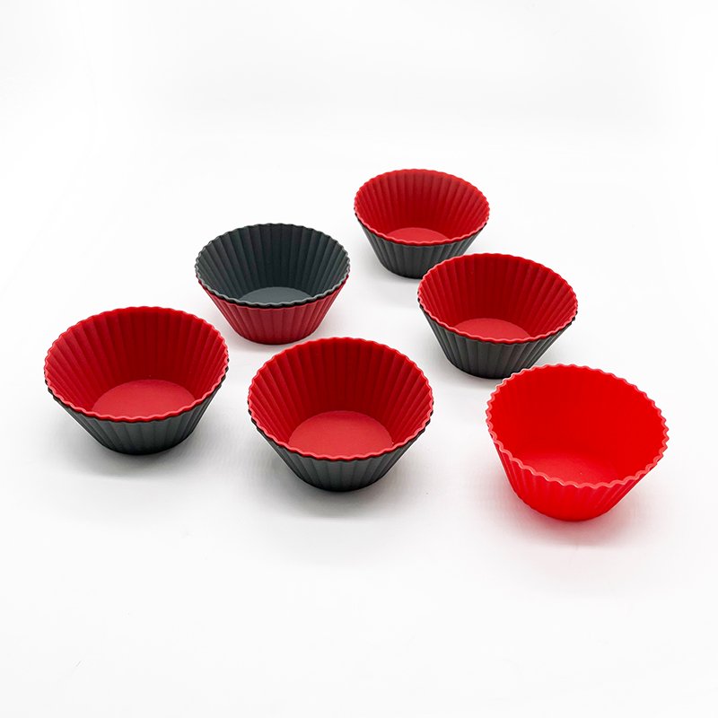 Home Kitchen Cooking Supplies Diy Cake Decorating Tools Silicone Cake Cup Round Shaped Muffin Cupcake Baking Molds