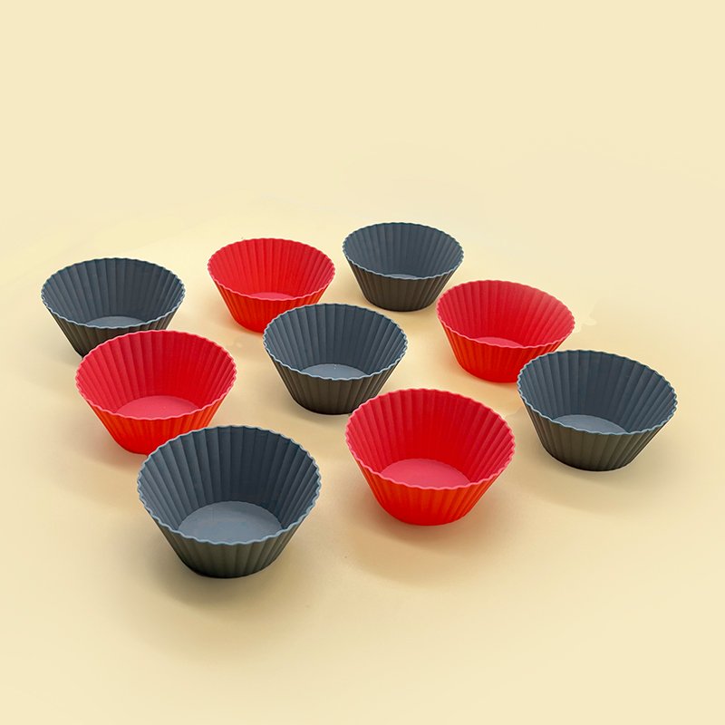 Home Kitchen Cooking Supplies Diy Cake Decorating Tools Silicone Cake Cup Round Shaped Muffin Cupcake Baking Molds