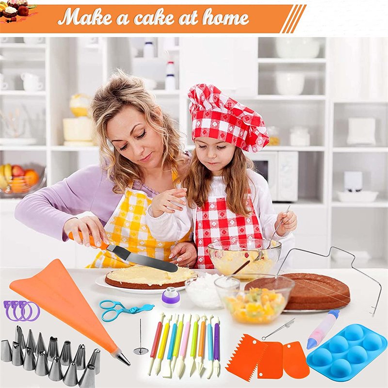 cake tools 132pcs Nozzles Cake Decorating Tools Set cake decorating supplies with plastic turntable