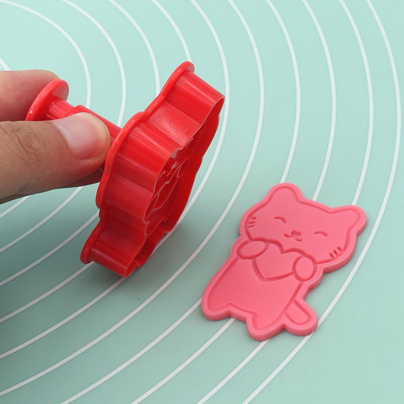 Valentine's Day Mini Bear Love Baking Tool Set Spring Die DIY Supplies with Baby Food Mold and Biscuit Mold for Decoration