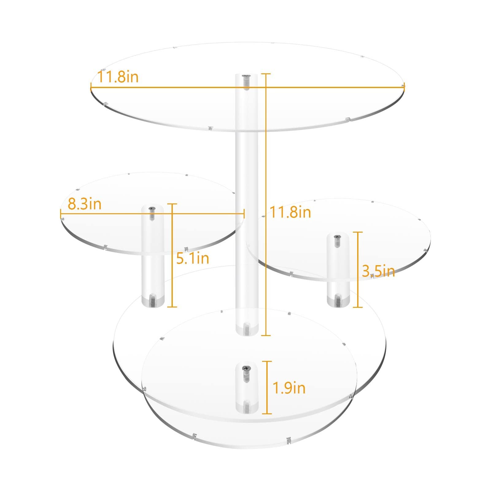 Factory wholesale with String Light wedding christmas birthday decorating supplies Acrylic Cupcake Tower Stand for event decor