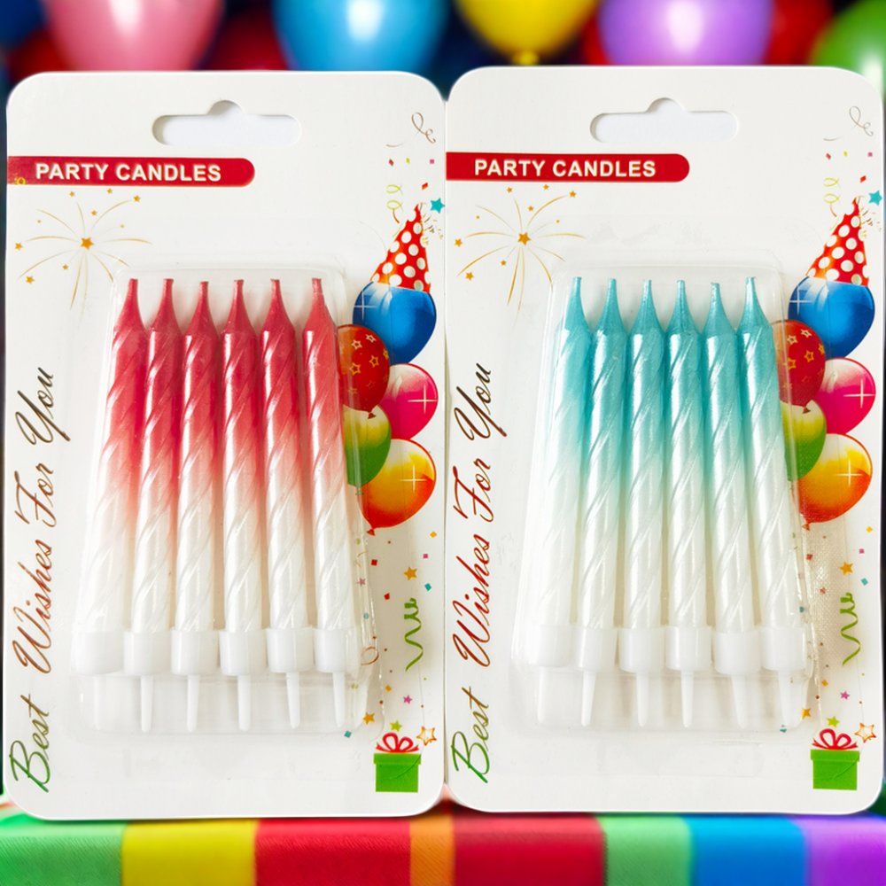 Wholesale Gradient Glitter Birthday Candle Special Decorative Stick Candles for Party Cake for Christmas Decorations