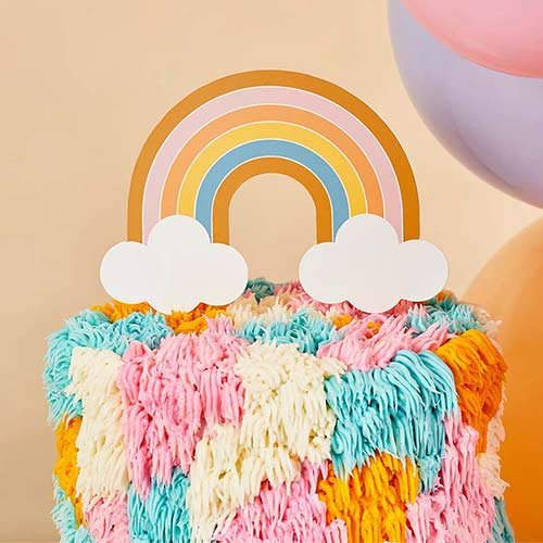 Disposable Peace Love Party decoration Kid Birthday Paper Plate Cup Napkin Smiling Face Rainbow Themed Party Supplies Set