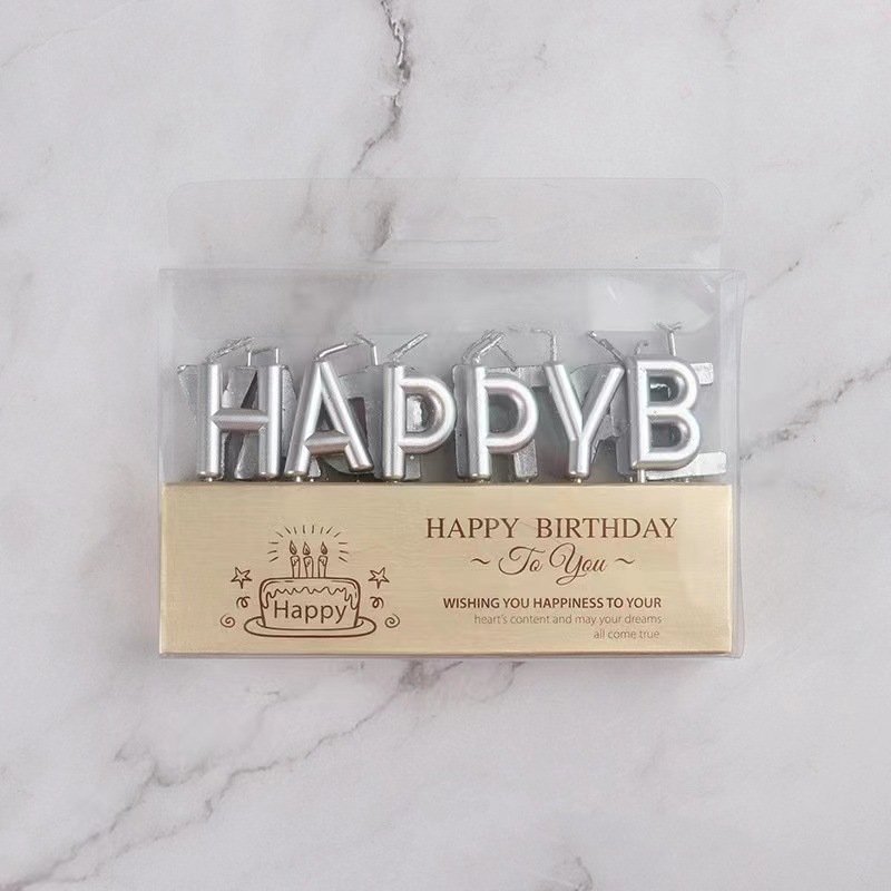 13PCS Capital Letters Candles Top Quality Custom Wholesale Price Happy Colorful Letters Cake Sparkle Birthday Candle