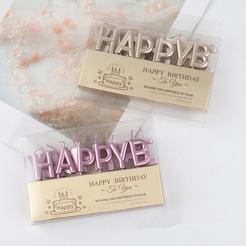13PCS Capital Letters Candles Top Quality Custom Wholesale Price Happy Colorful Letters Cake Sparkle Birthday Candle