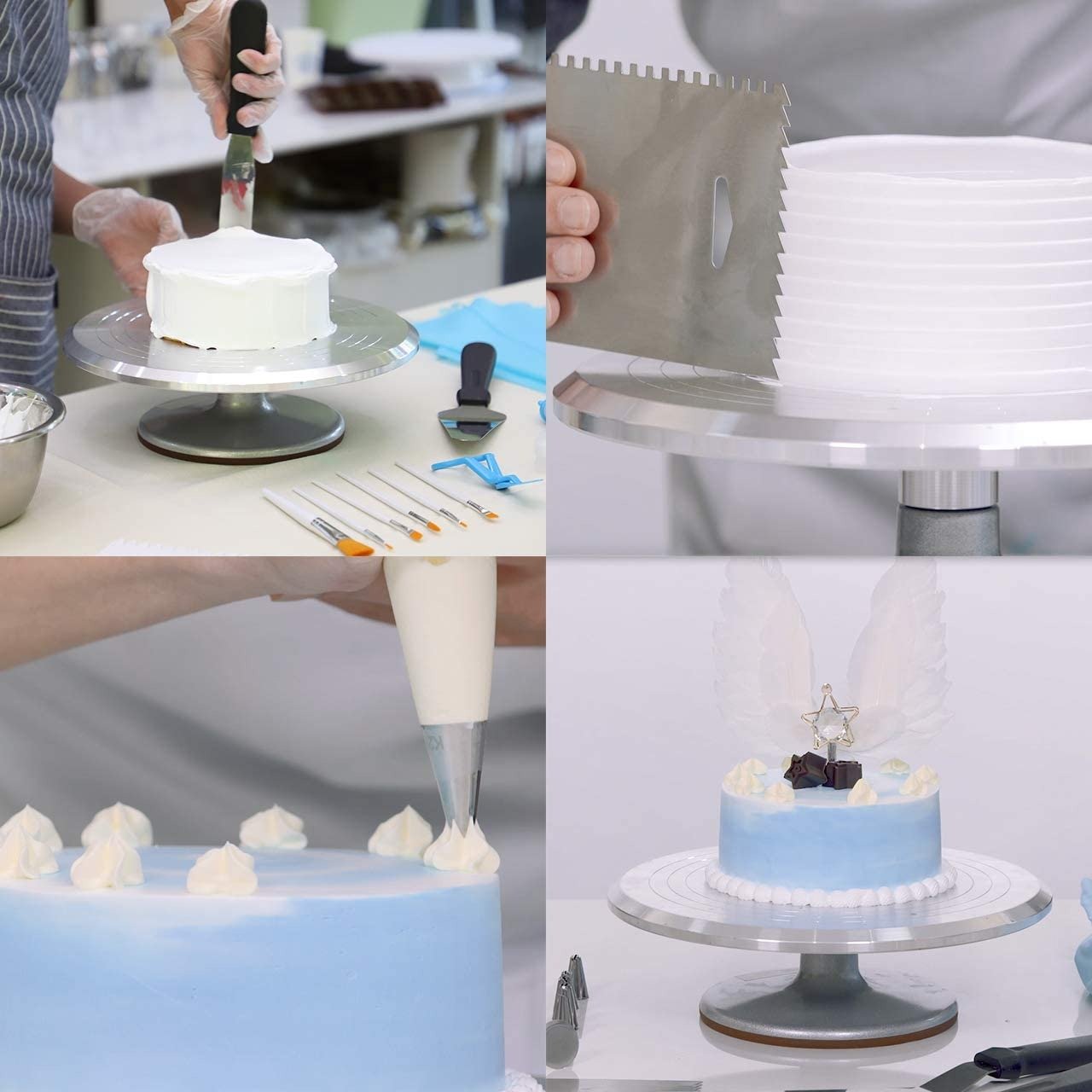 2023 best seller product Baking Tools Custom 20-300 Pcs Cake Decorating Supplies Tool Kit with Turntable