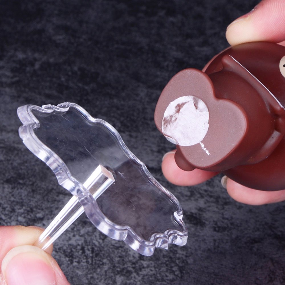 Transparent plastic base thickened doll retainer accessories Scene birthday cake decoration pedestal