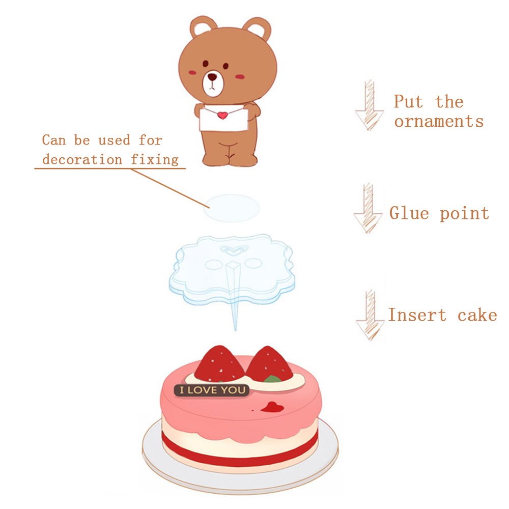 Transparent plastic base thickened doll retainer accessories Scene birthday cake decoration pedestal