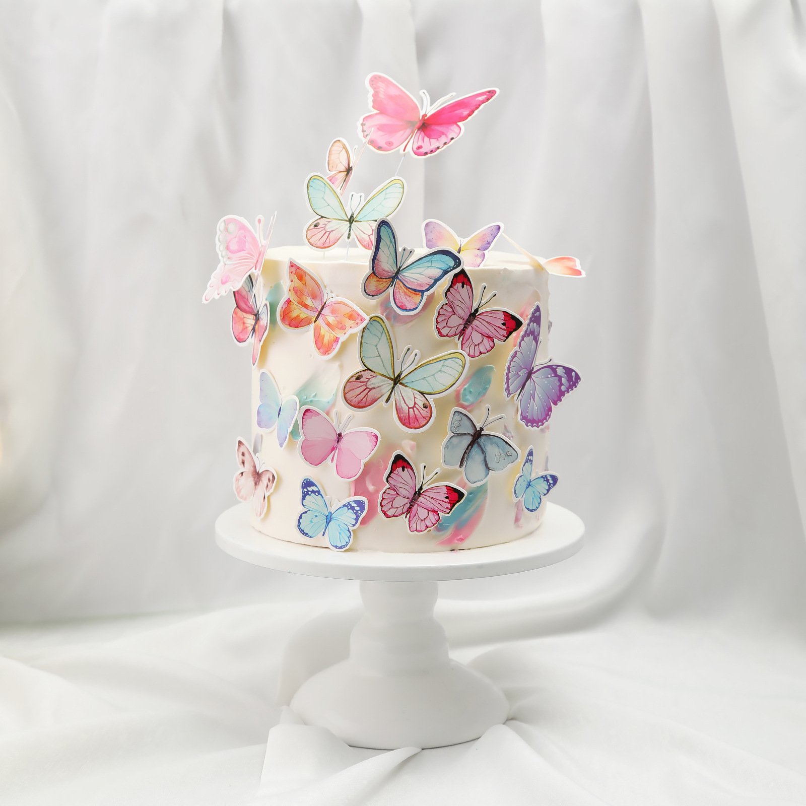 New Paper Butterfly cake toppers cupcake decoration Colorful Butterflies set