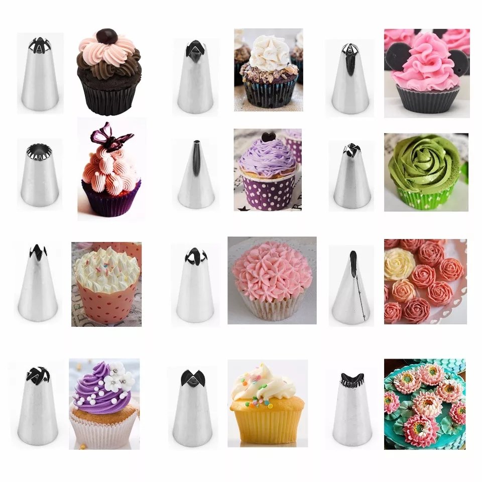 Stainless Cake Decorating Tools Sugar Craft Piping Icing Nozzles Tips Set Cake decorating nozzles