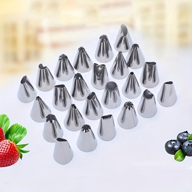 High Quality Stainless Steel Cake Nozzles 24pcs Icing Piping Tips Set Cake Tools