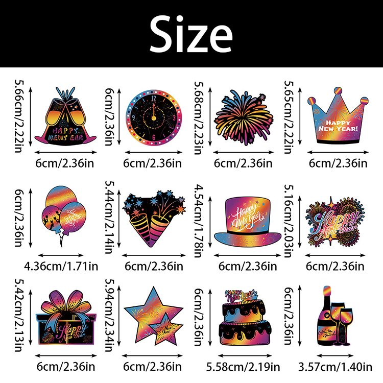 New Year Theme Colorful Paper Baking Cake Small Flag Party Decoration Cake Plug-in Topper Supplies