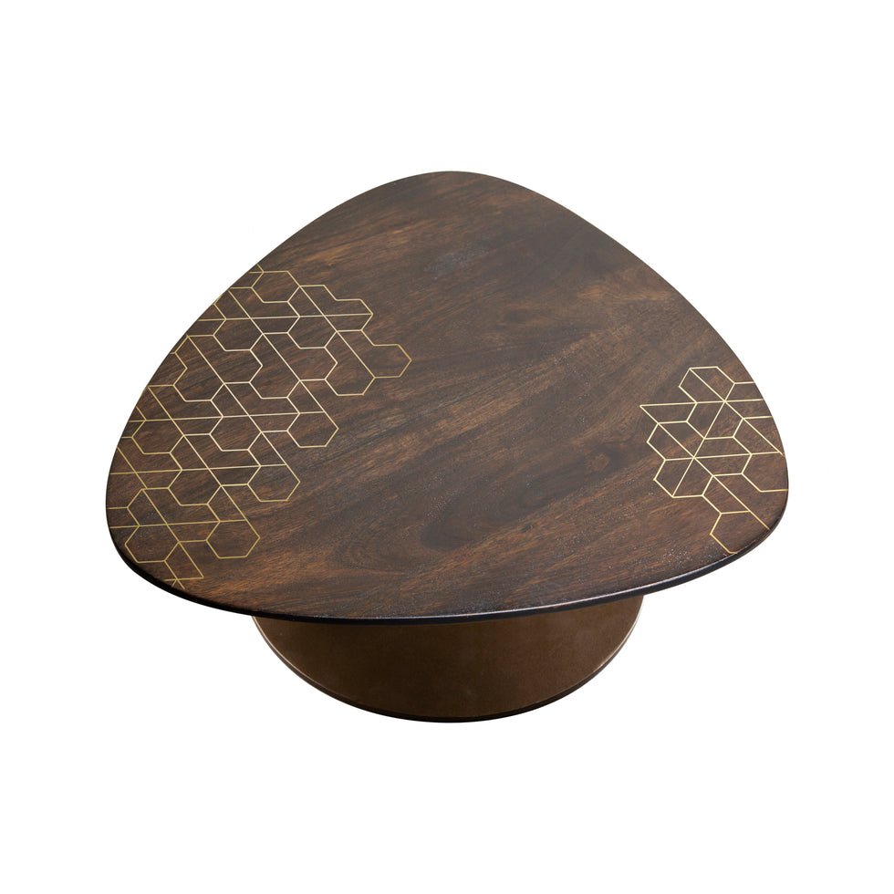 Oval Top Wooden Cake Stand Accented With Brass Inlay A Must Have Piece For Any Table Setting Serve Your Guest In Style