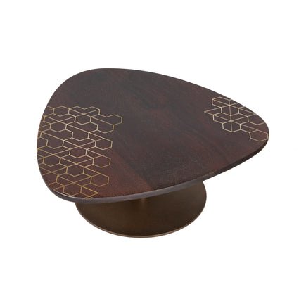 Oval Top Wooden Cake Stand Accented With Brass Inlay A Must Have Piece For Any Table Setting Serve Your Guest In Style