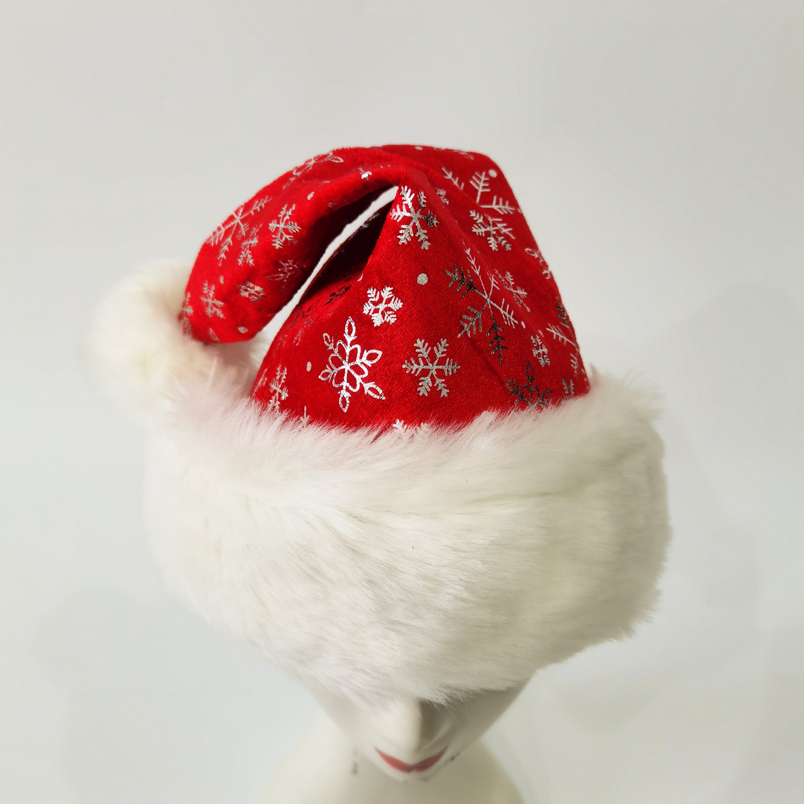 2024 Hot Selling Santa hat Christmas decoration supplies snowflake fur