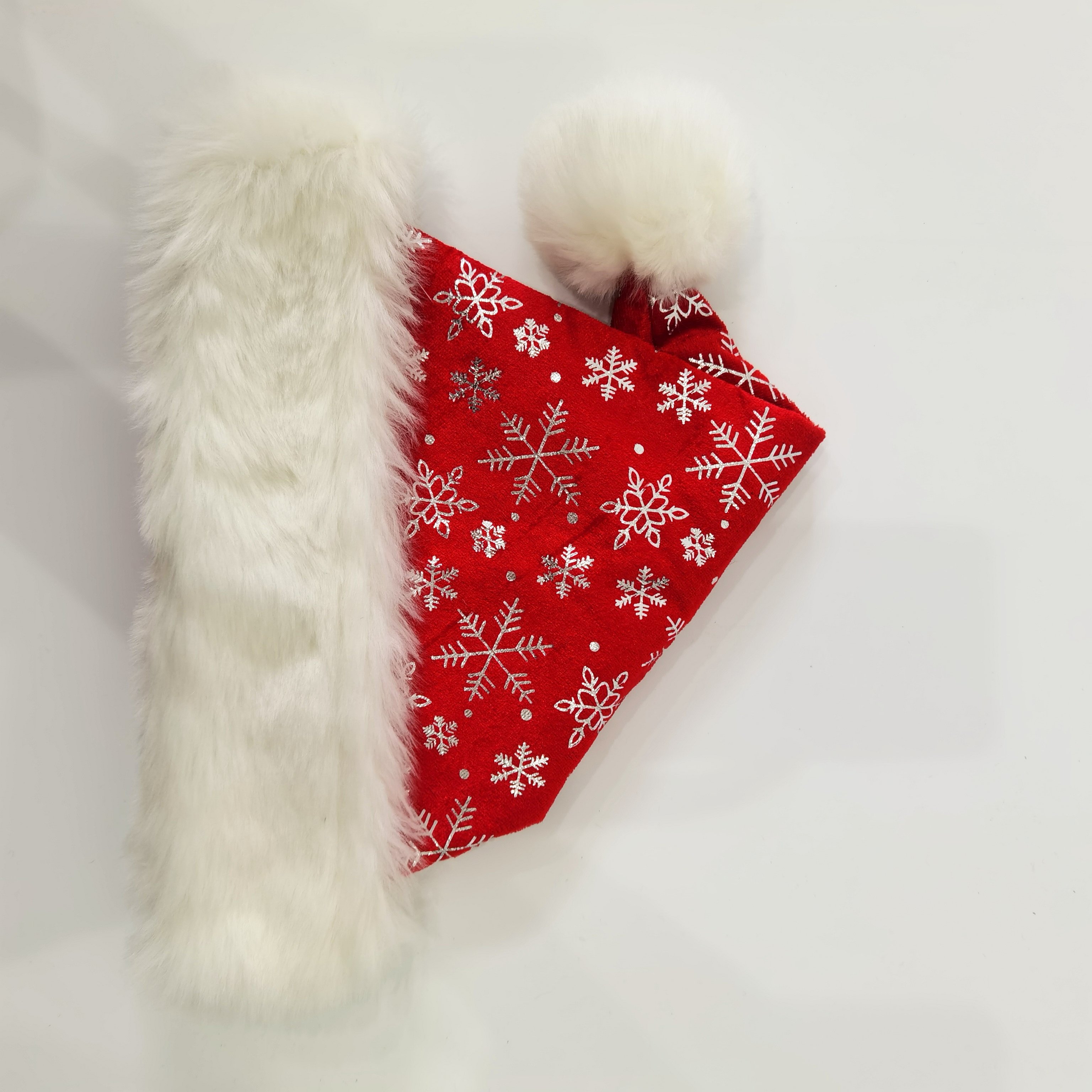 2024 Hot Selling Santa hat Christmas decoration supplies snowflake fur