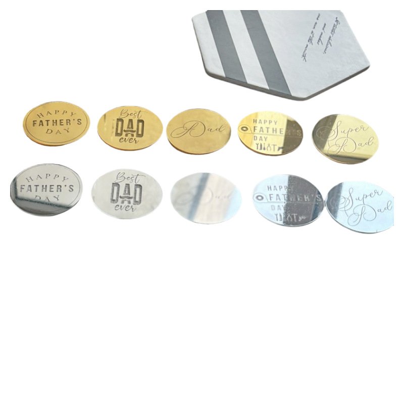 Disc marking Father's Day acrylic cake topper cake decorations Father's Day dessert table layout toppers for cakes