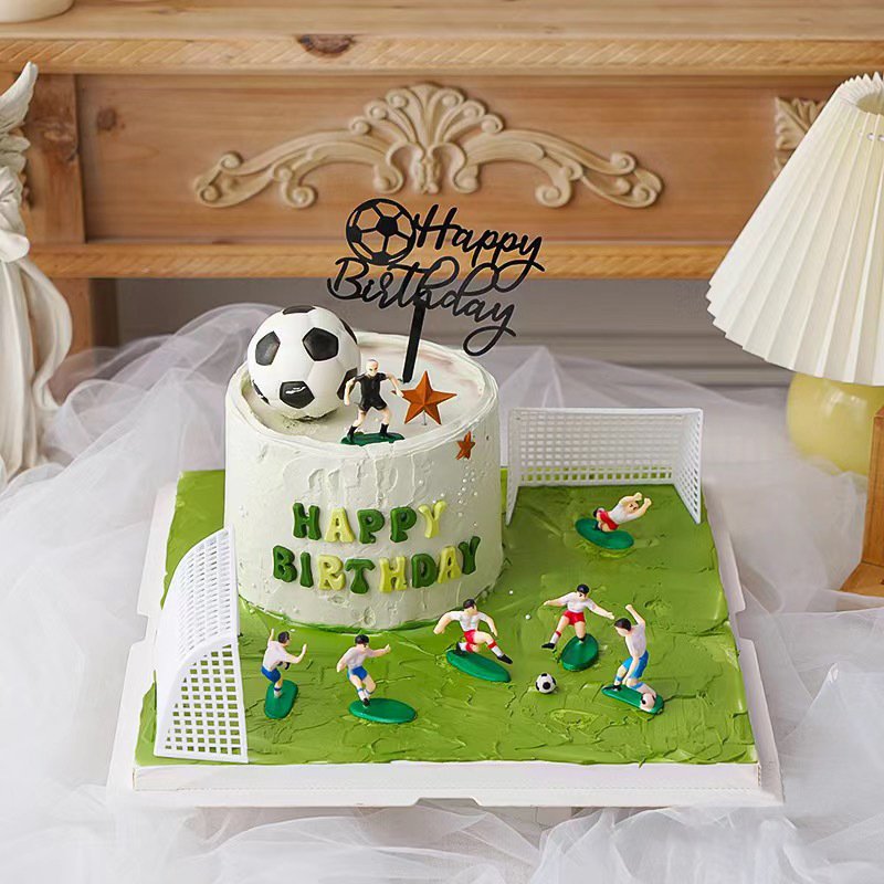3D Soccer Cake Topper for Boys Soccer Cake Decorations Soccer Theme Party Decorations Football Theme Party Sport Party Supplies
