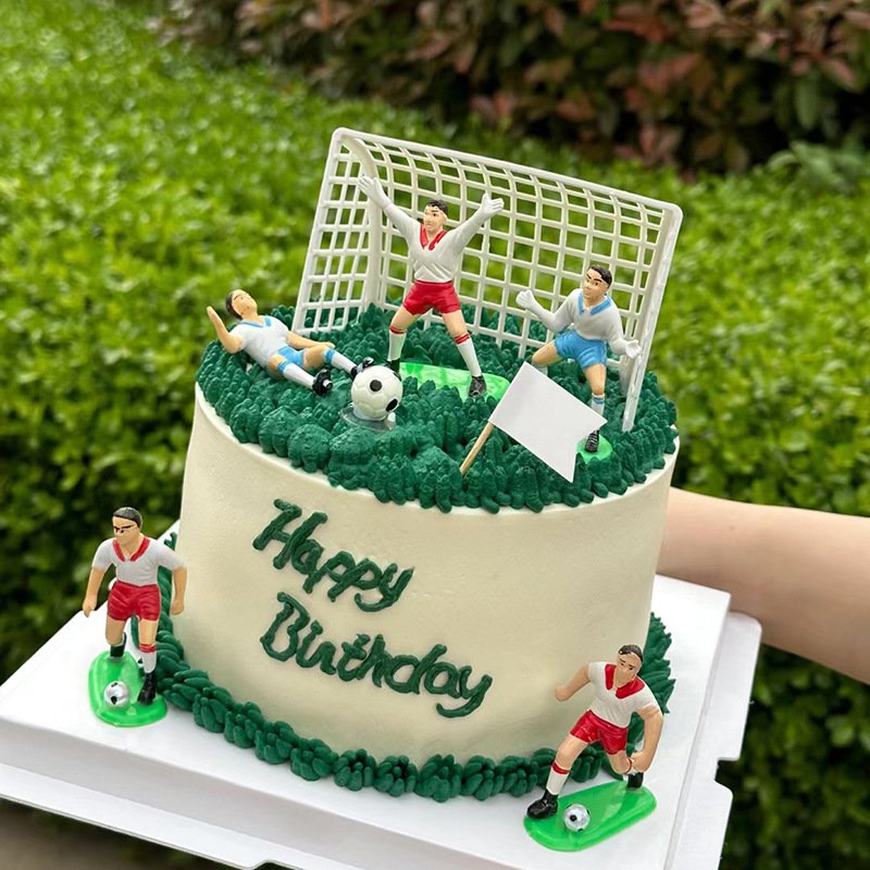 3D Soccer Cake Topper for Boys Soccer Cake Decorations Soccer Theme Party Decorations Football Theme Party Sport Party Supplies