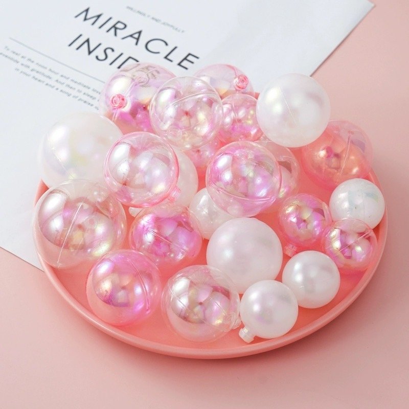 Plastic Transparent Ball silver White Pink for different size Beautiful Romantic Baked Cake And Birthday Cake Decoration