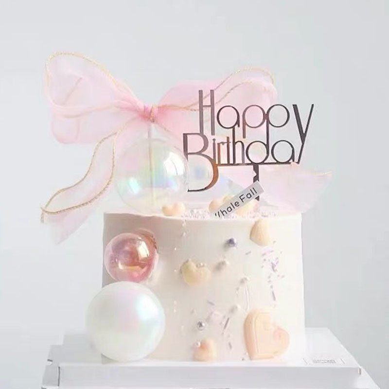 10Pcs Balls Cake Toppers Bubble Mini Ball Cake Decoration Pearl Insert Cupcake DIY Baking Accessories Cake Decorating Supplies