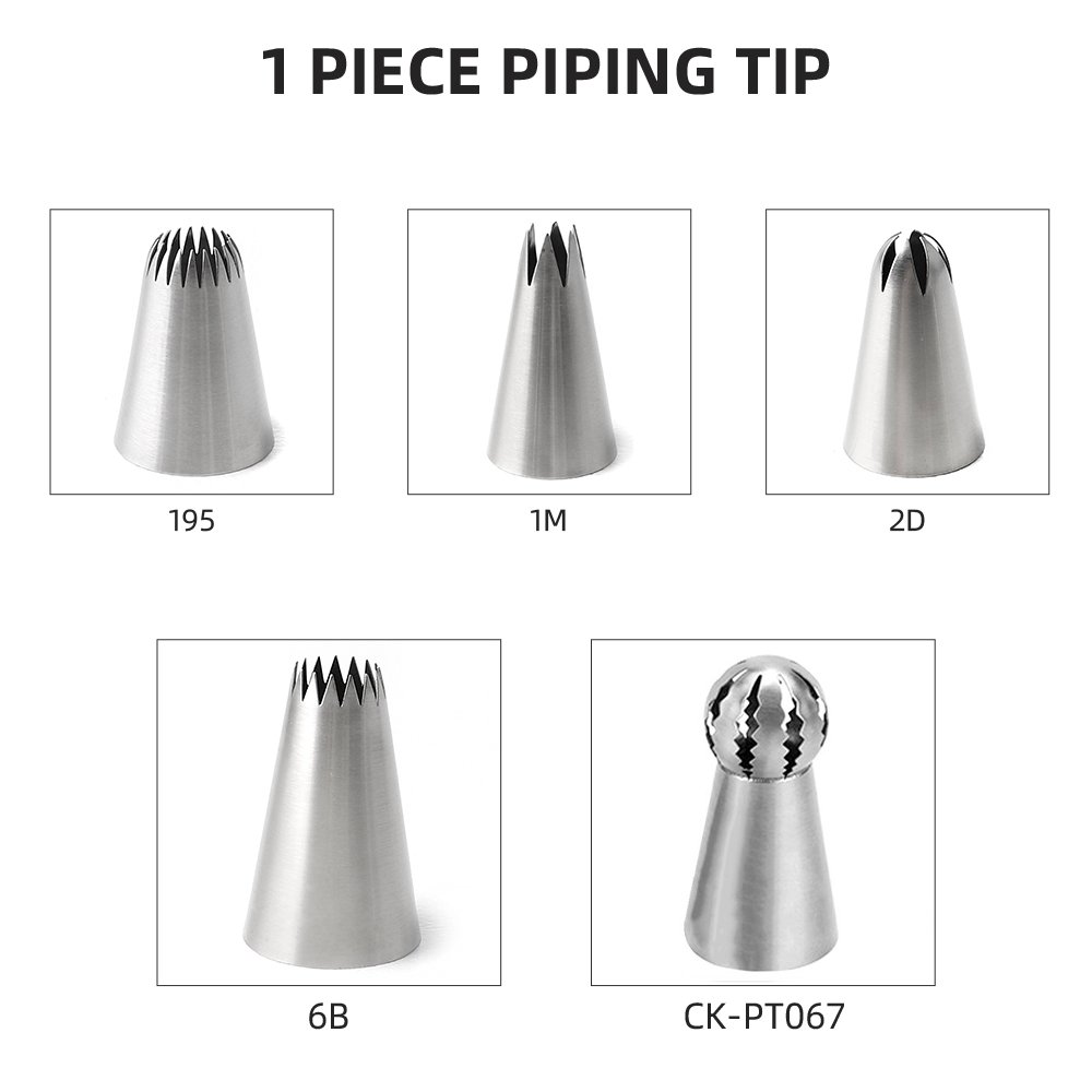 Custom baking diy tools supplies stainless steel cookies decoration piping tip cake cream big flower icing nozzles