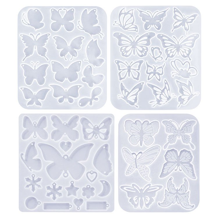 YS Butterfly Earrings Hairpin Silicone Mold Pendant Jewelry Keychain Necklace Charm Decorative Resin Mold Handmade Craftsmanship
