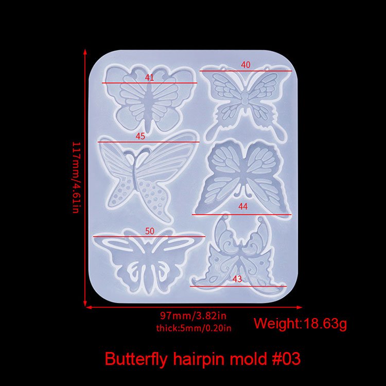 YS Butterfly Earrings Hairpin Silicone Mold Pendant Jewelry Keychain Necklace Charm Decorative Resin Mold Handmade Craftsmanship