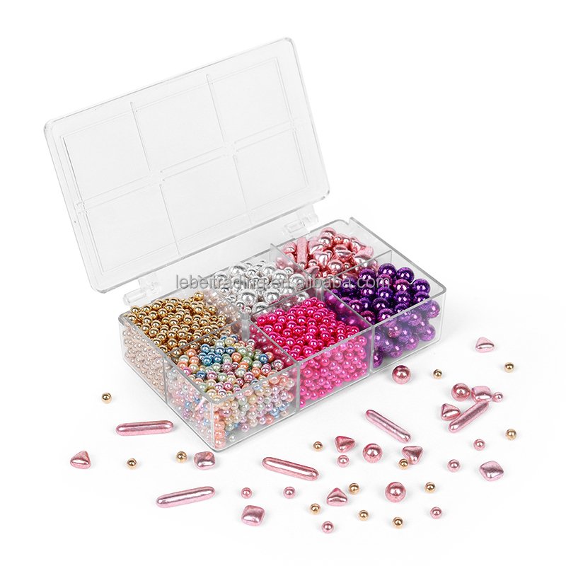 Edible Cake Beads Decorating Supplies Gold Sugar Rods Cake Sprinkles Edible Decorations Bakery Ingredients Wholesale for Gateau