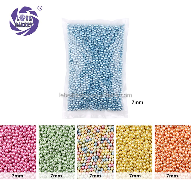 Edible Cake Beads Decorating Supplies Gold Sugar Rods Cake Sprinkles Edible Decorations Bakery Ingredients Wholesale for Gateau
