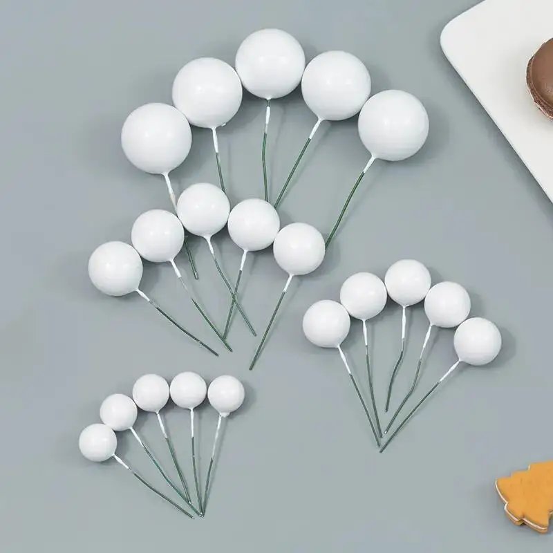 Birthday ball Silver-white-blue foam ball cake topper decor birthday ball cake decorating supplies for birthday cake decoration