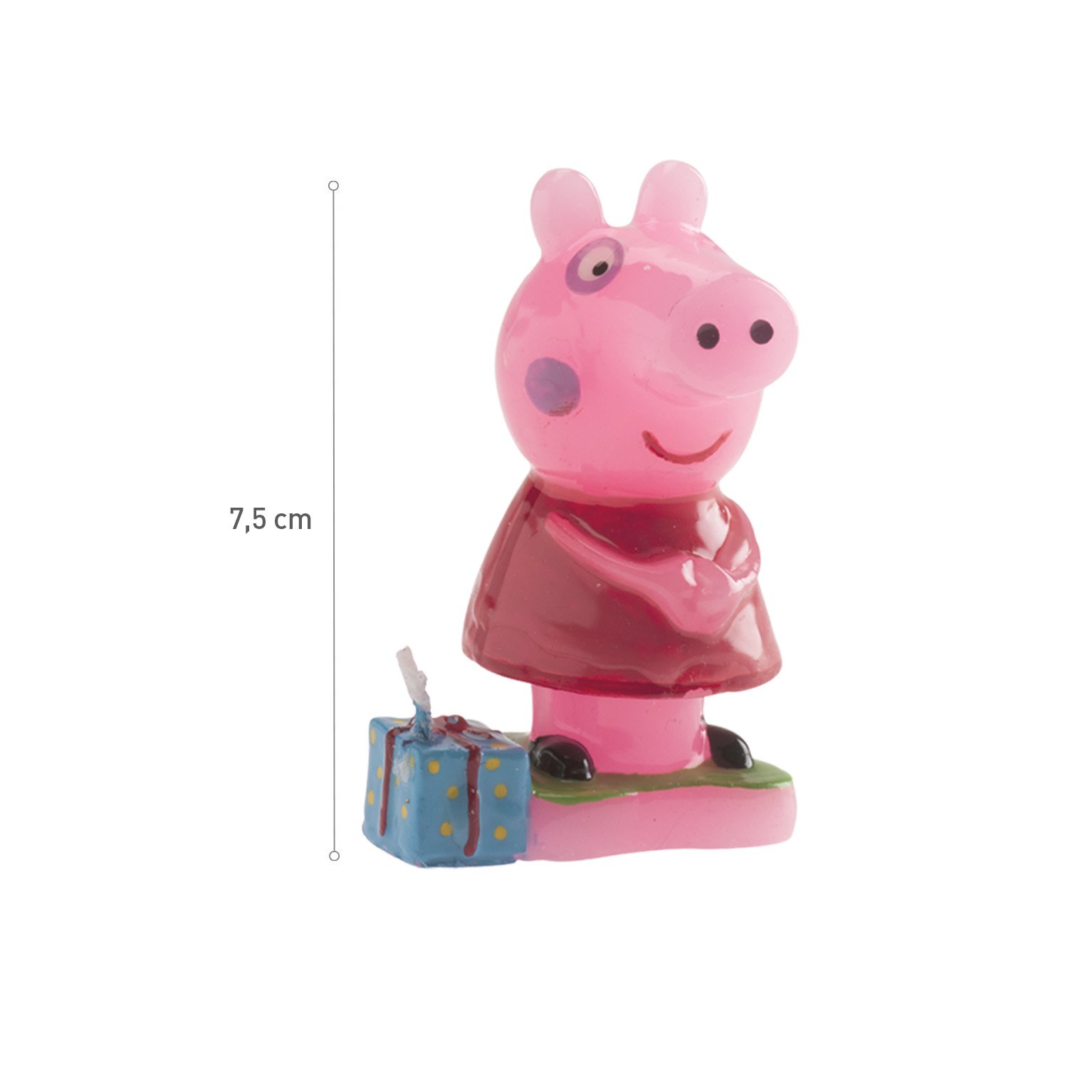 Dekora Brand Display 6 For Peppa Pig Birthday Candle 8Cm Fun Cake Decoration Toppers Cake Accessories Baking Decorating Supplies