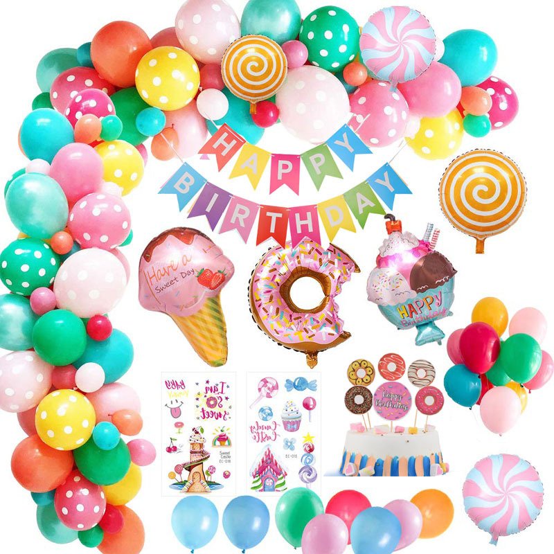 Happy Birthday Decorations Balloons Birthday Party Supplies Rose Gold Confetti Balloons Birthday Banner Star Balloons