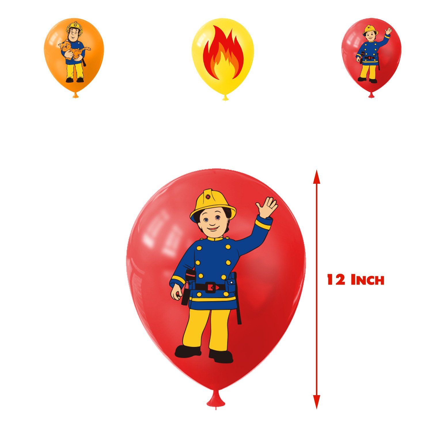 Fireman theme Birthday Party Supplies Carton Happy Birthday Banner Firefighter Cake Topper Kid Birthday Party Decoration